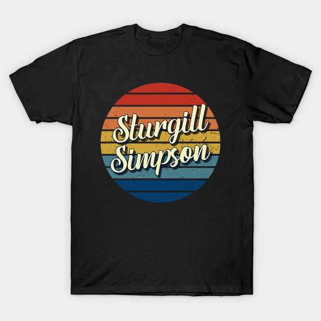 Sturgill Simpson Vintage Retro Circle T-Shirt by DorothyMayerz Base